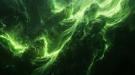 Obraz premium A green abstract wave background