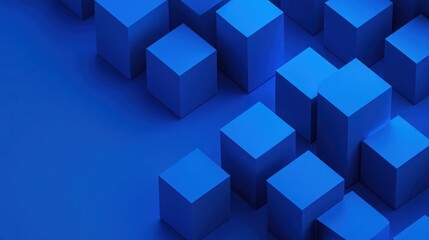 Obraz premium Abstract Blue Cubes