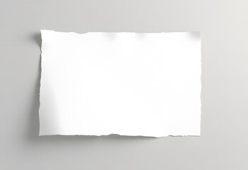 Vector snatched hole in white sheet of paper with soft shadow. Template paper design.
