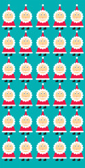 Seamless pattern made of Santas