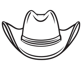 Cowboy hat icon outline. Cowboy hat illustration, Cowboy hat vector
