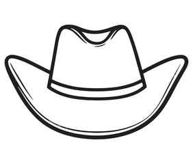 Cowboy hat icon outline. Cowboy hat illustration, Cowboy hat vector