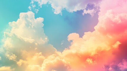 Colorful Clouds in Vibrant Sky at Sunset