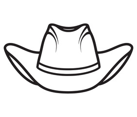 Cowboy hat icon outline. Cowboy hat illustration, Cowboy hat vector