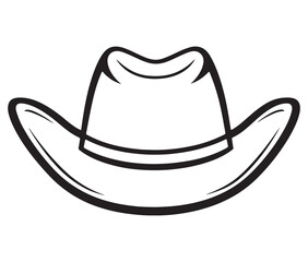 Cowboy hat icon outline. Cowboy hat illustration, Cowboy hat vector