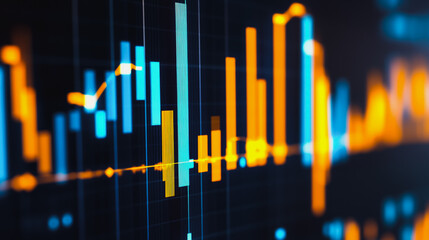Abstract business  and charts and graphs with statistics to innovative analyze business potential and forecast future development of companies growth.