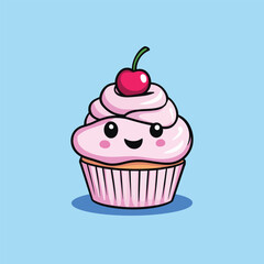 Yummy Cupcake Mascot Vector Art for Food and Snack Branding