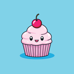 Cupcake Mascot Vector Design for Playful and Adorable Projects