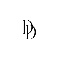 DD monogram logo design letter text name symbol monochrome logotype alphabet character simple logo