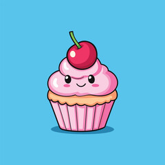 Playful Cake Mascot Vector Illustration for Food Branding