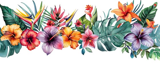 Vibrant Watercolor Floral Arrangement for Design Projects