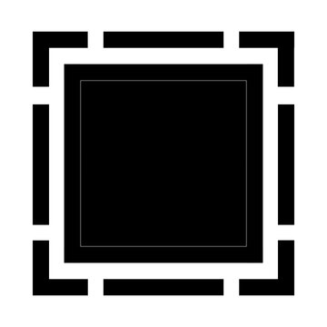 recommend clip art: Marquee tool icon in black and outline style