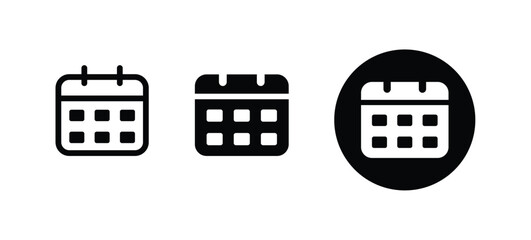 Calendar icon set