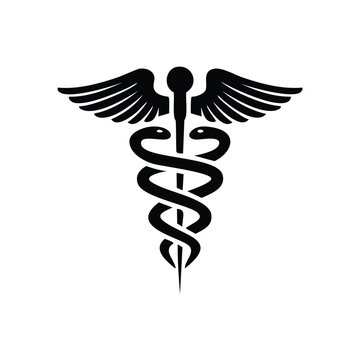Caduceus Medical Emblem Vector for Treatment and Healing Projects