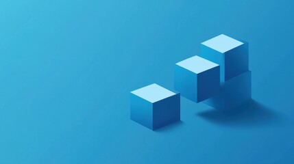Obraz premium Abstract Blue Cubes
