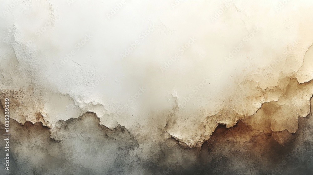 Poster The artwork features a soft blend of beige and brown, creating an abstract textured background. Organic shapes and gentle gradients inspire a sense of calm and depth.