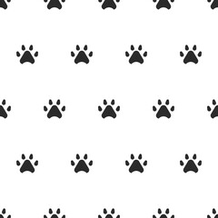 Black and white paw print pattern