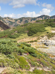 Naklejka premium 北アルプス弓折岳から望む西鎌尾根の風景