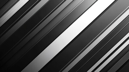Obraz premium Sleek Black and White Diagonal Stripes Background
