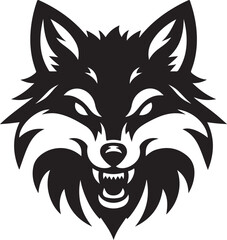 Angry fox vector illustration