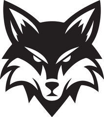 Angry fox vector illustration