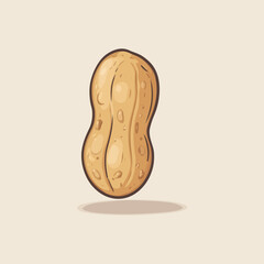 Premium Peanut Vector Icon for Culinary and Food Packaging