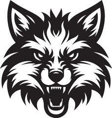 Angry fox vector illustration