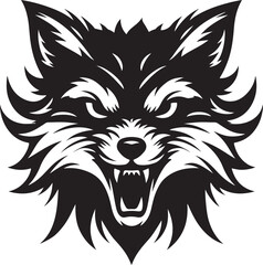 Angry fox vector illustration