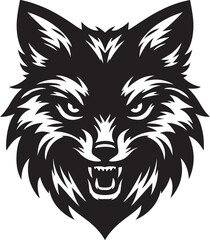 Angry fox vector illustration