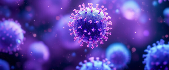 Close up macro details microbes molecules virus bacteria. Medicine concept 