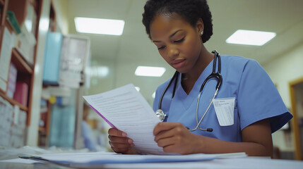 Nurse Writing Notes on Patient’s Medical Chart