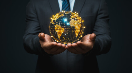 Abstract business network Around the world and charts and graphs with statistics to innovative analyze business potential and forecast future development of companies growth.