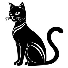 stylized cat silhouette vector