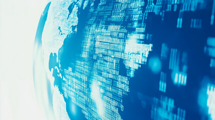 Obraz premium Abstract business network Around the world and charts and graphs with statistics to innovative analyze business potential and forecast future development of companies growth.