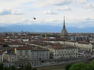 La vista dal Monte dei Cappuccini, Torino, Piemonte, Italia