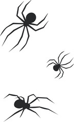 Illustration of Spiders For Halloween Celebration. Vector