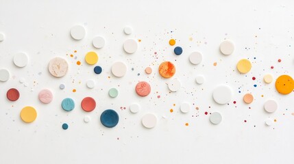 Colorful abstract circles on white background
