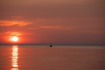 Serene Sunset Over Ocean