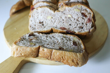 walnut cranberry sourdough bread or cranberry sourdough