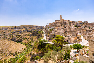 Matera is a town on a rocky headland in the Basilicata region of southern Italy

