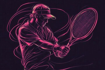 player with racket