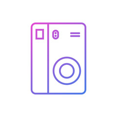 flat design polaroid camera vector icon