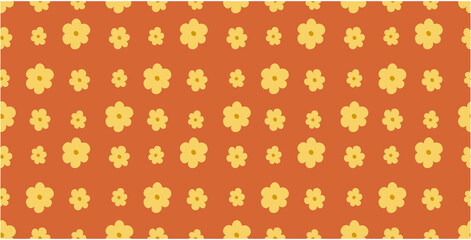 Seamless pattern with small flowers. Simple pattern on a colored background