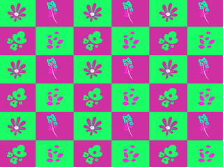 geometric bright floral background pattern art