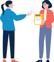 Money donation. Volunteer woman collect charity in box