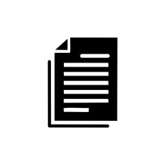 Document icon. File symbol. Flat design style.