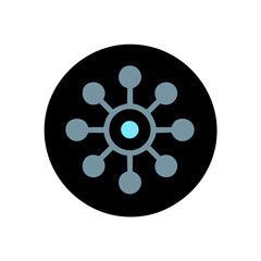 Vector Social Network Icon. Flat design style