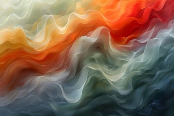 Obraz premium Abstract Colorful Wave Pattern - Vibrant Textured Background for Design and Decoration