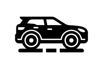 Fototapeta premium Car icon silhouette vector isolated on a white background.