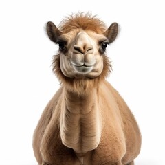 Obraz premium close up of a camel with white background Generative AI
